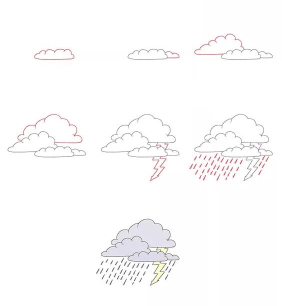 Id Es De Dessin Des Nuages Comment Dessiner Des Nuages