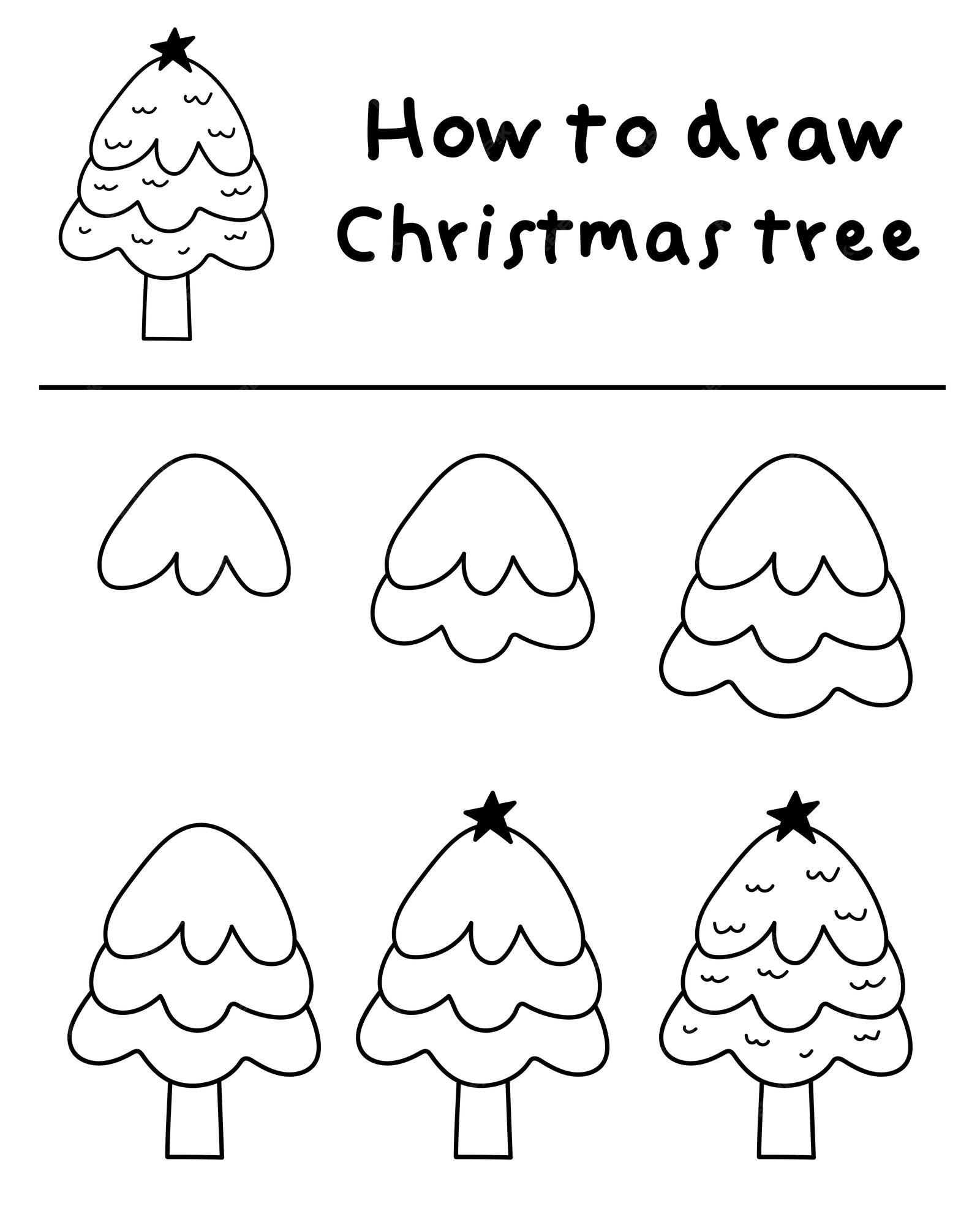 Comment Dessiner Un Sapin De No L Simple Dessin Facile