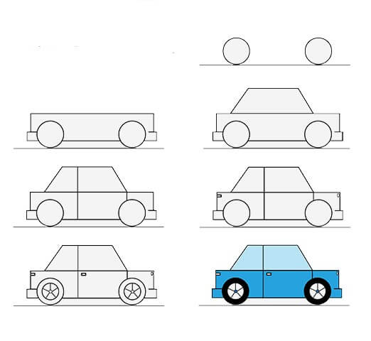 Dessin de voiture simple dessin