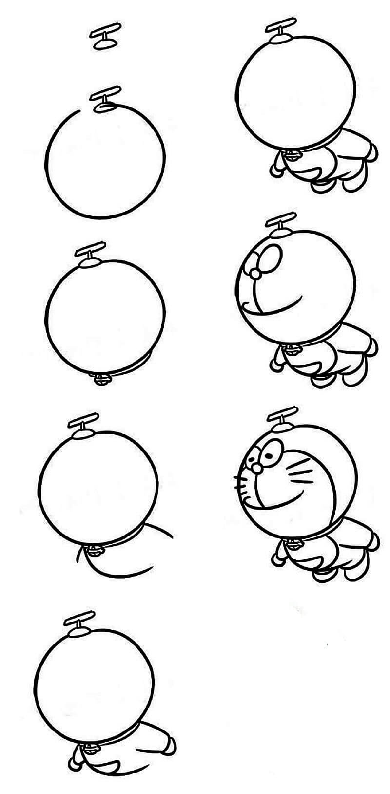 Doraemon vole dessin