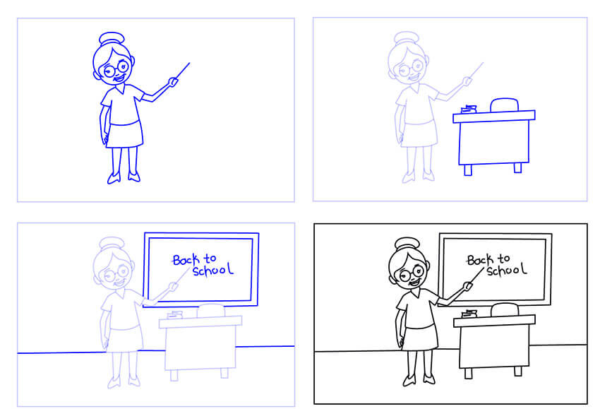 Comment dessiner Enseignant d’école primaire