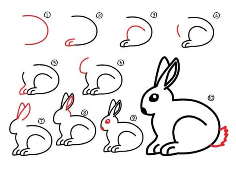 Idée de lapin 15 dessin