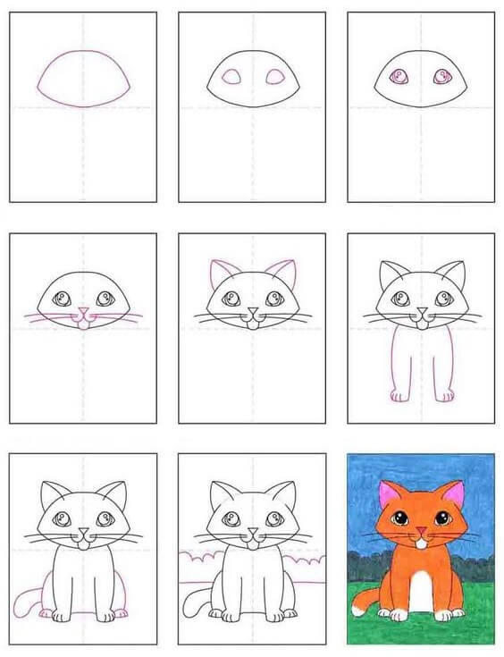 idées de chat (20) dessin