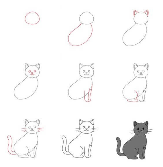idées de chat (23) dessin
