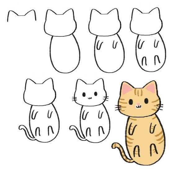 idées de chat (24) dessin