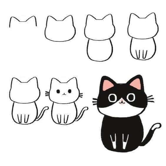 idées de chat (32) dessin