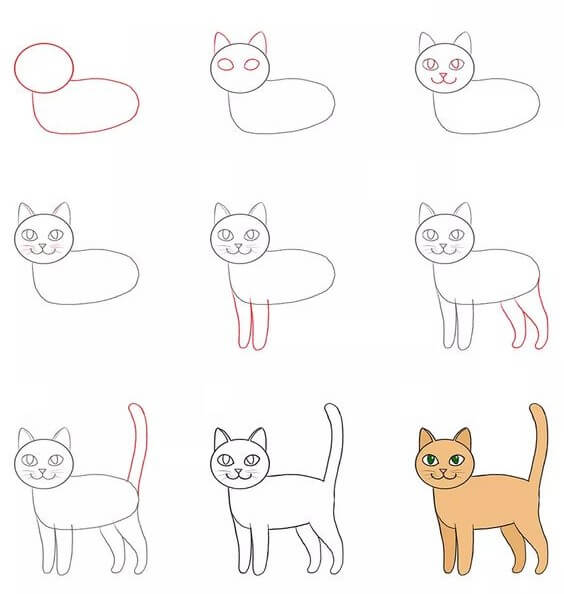 idées de chat (34) dessin