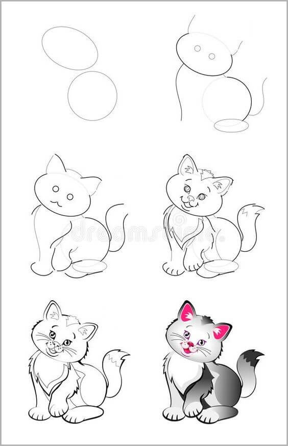 idées de chat (35) dessin