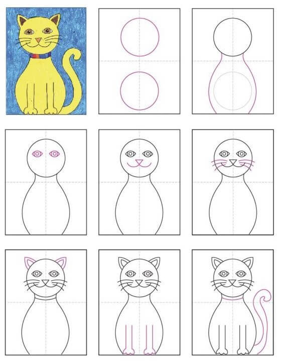 idées de chat (41) dessin