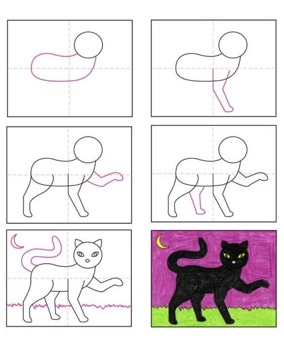 idées de chat (61) dessin