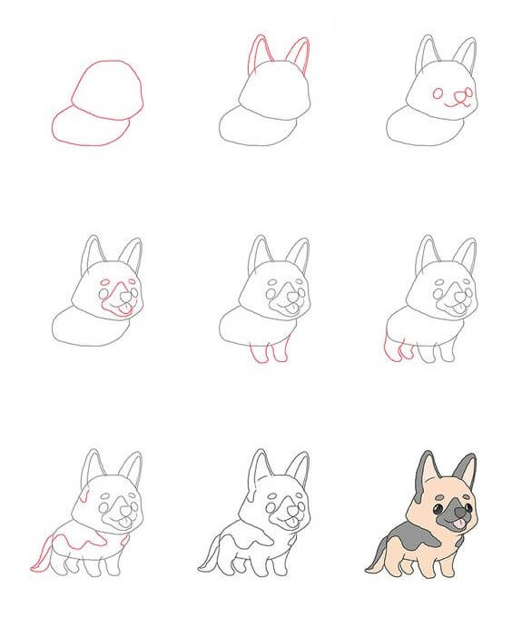 Idées de chiens (43) dessin