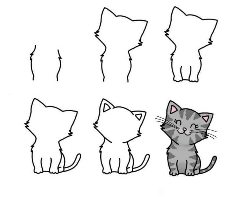 Comment dessiner Un chaton mignon
