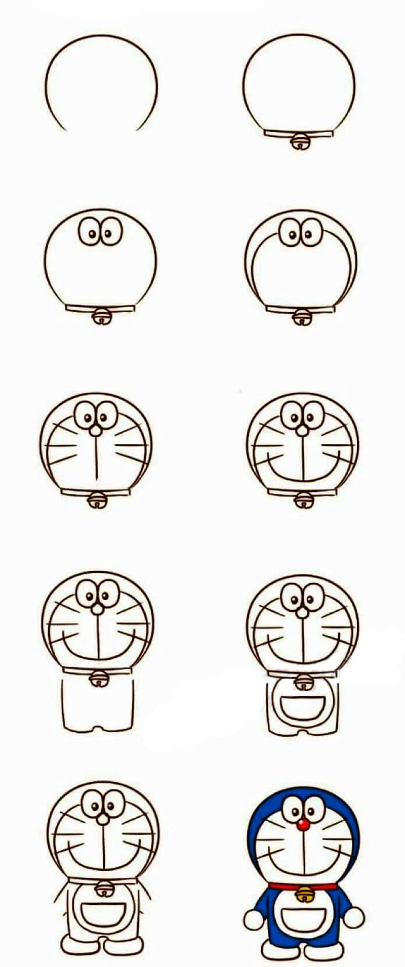 Comment dessiner Un Doraemon facile