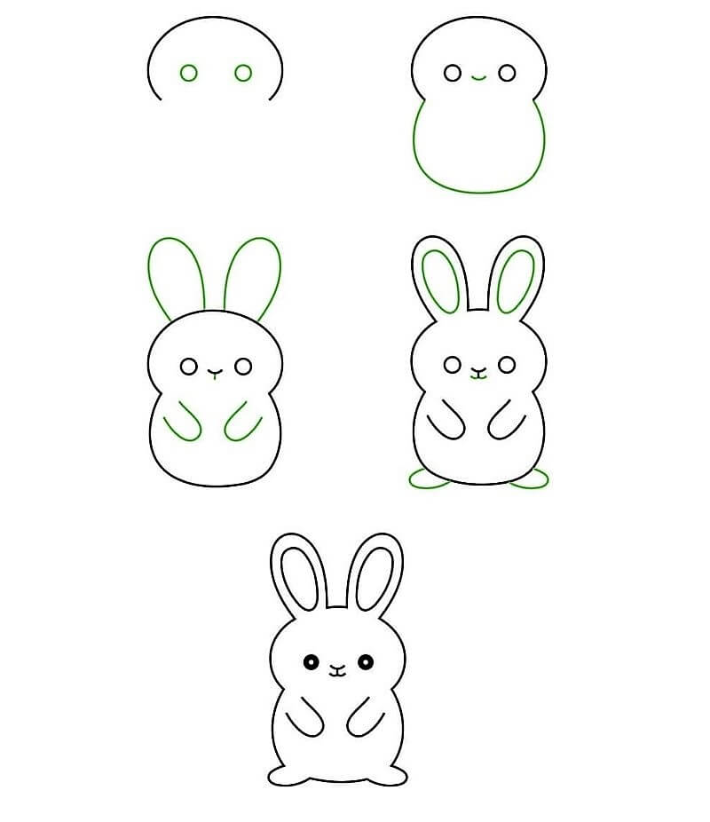 Un simple lapin dessin