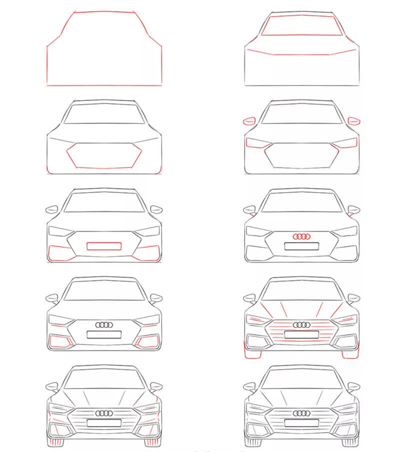 Voiture de marque Audi dessin
