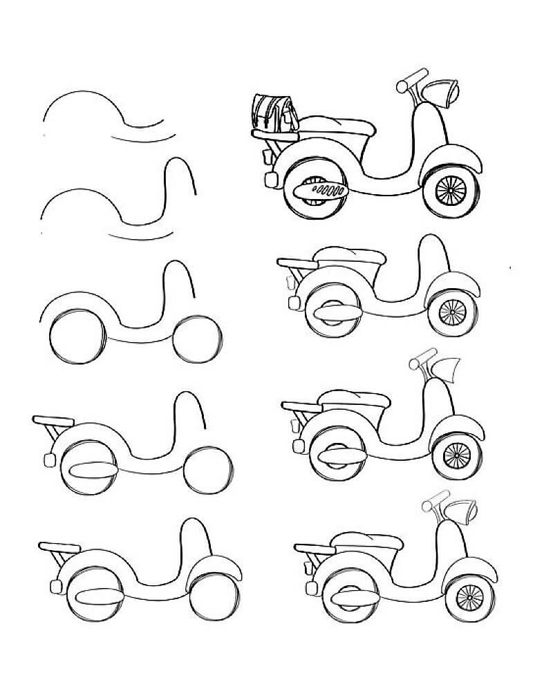Comment dessiner Une moto italienne