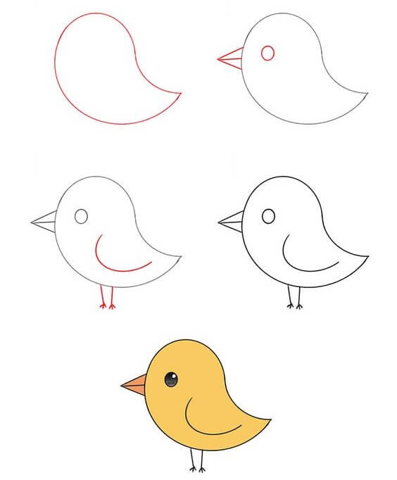 Bébé oiseau (1) dessin