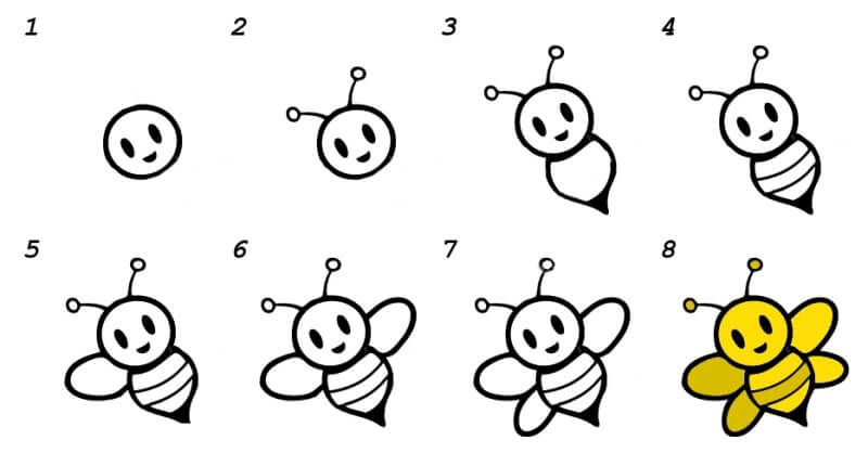 Idée d'abeille 10 dessin