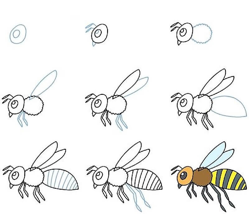Idée d'abeille 13 dessin
