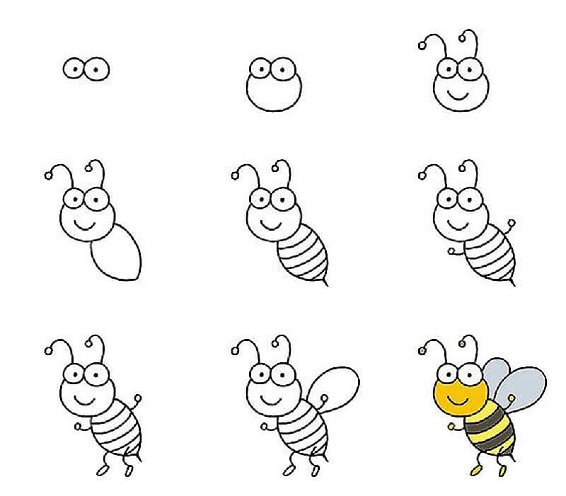 Idée d’abeille 14 dessin