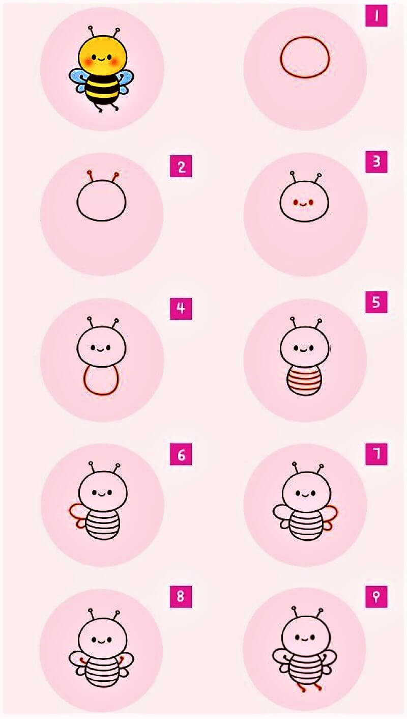 Comment dessiner Idée d’abeille 7
