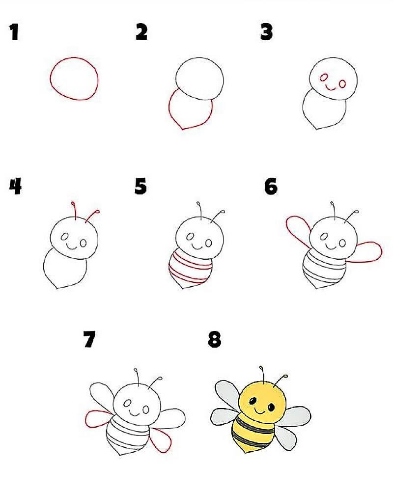 Idée d'abeille 8 dessin
