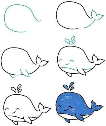 Idée de baleine 12 dessin