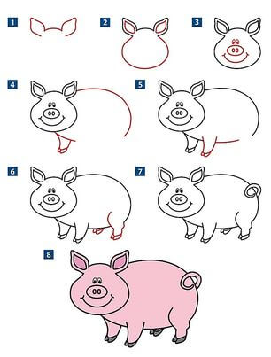 Idée de cochon 11 dessin
