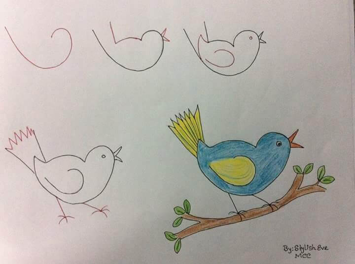 Comment dessiner Idée d’oiseau 6