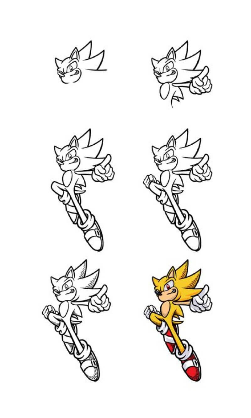 Comment dessiner Idée Sonic 11