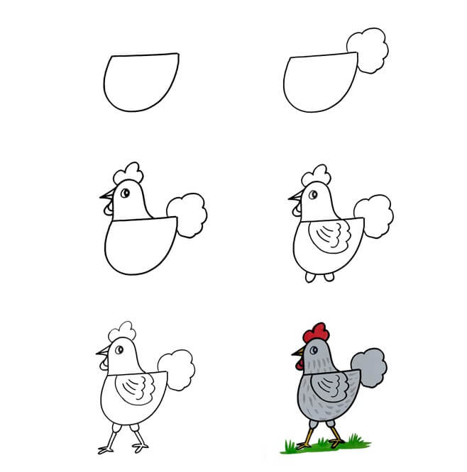 idée de poulet (10) dessin