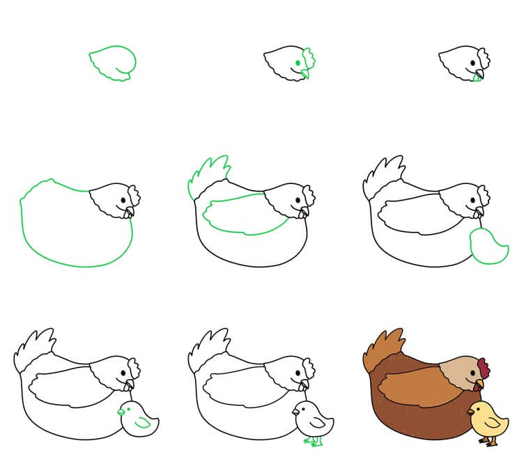 idée de poulet (14) dessin