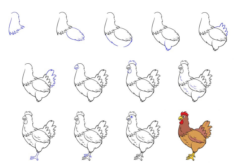 idée de poulet (20) dessin