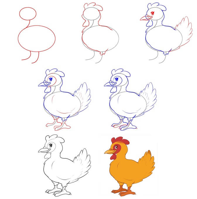 idée de poulet (21) dessin
