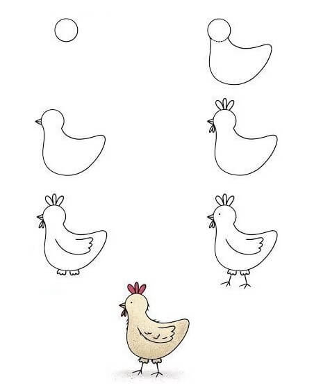 idée de poulet (6) dessin