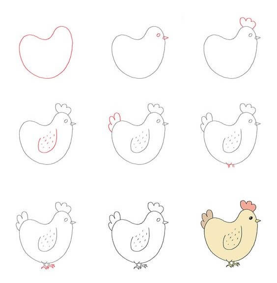 idée de poulet (7) dessin