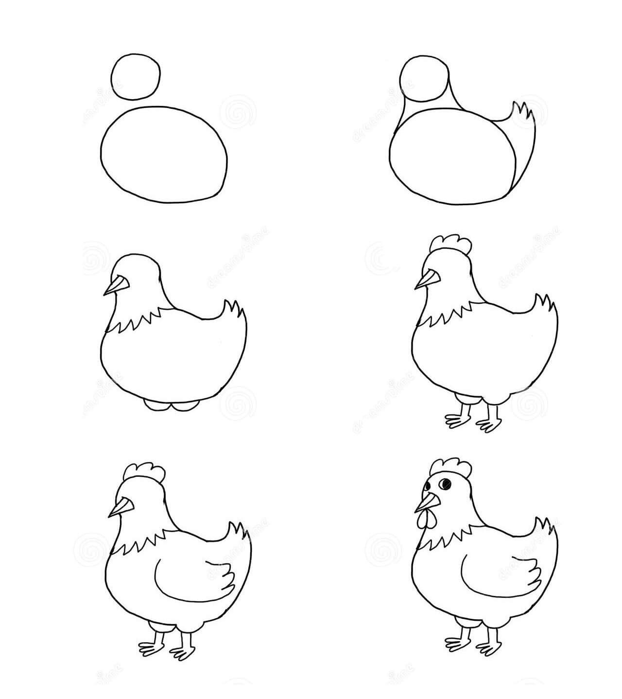 idée de poulet (8) dessin