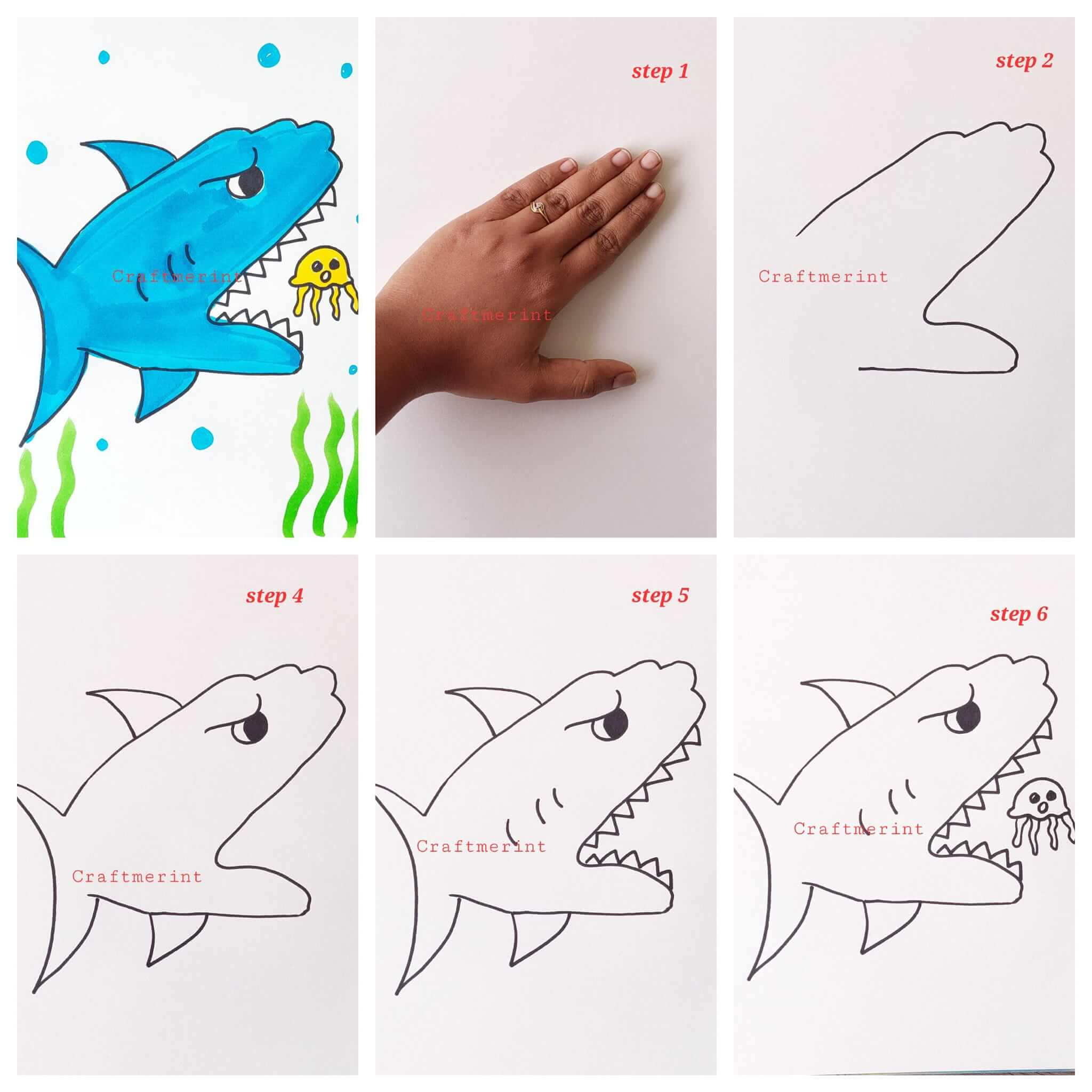 idée de requin dessin