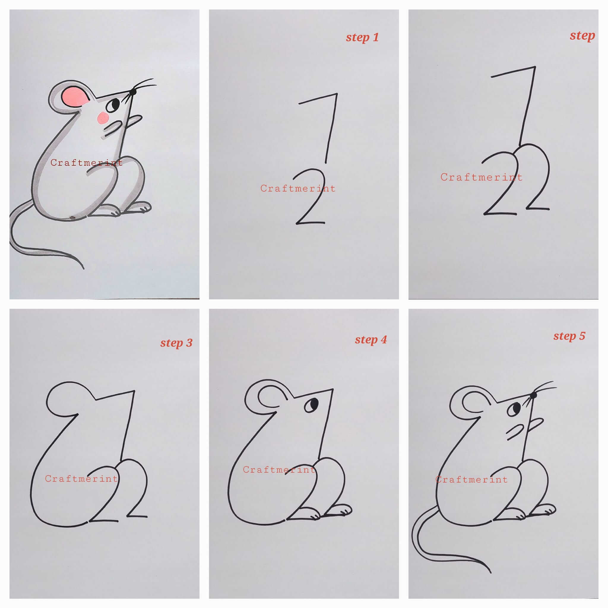 idée de souris dessin