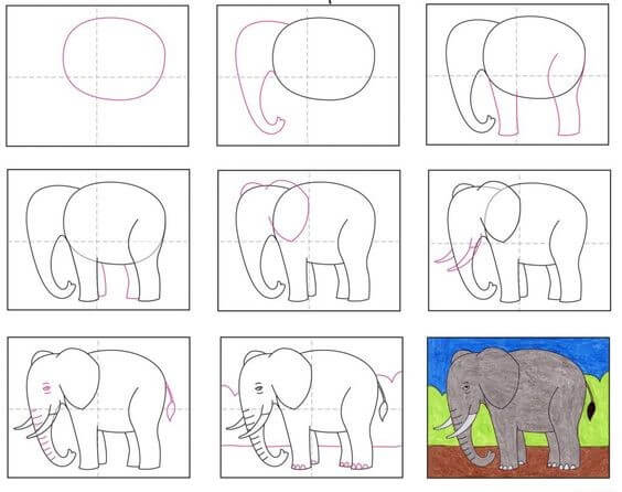 idée d’éléphant (11) dessin