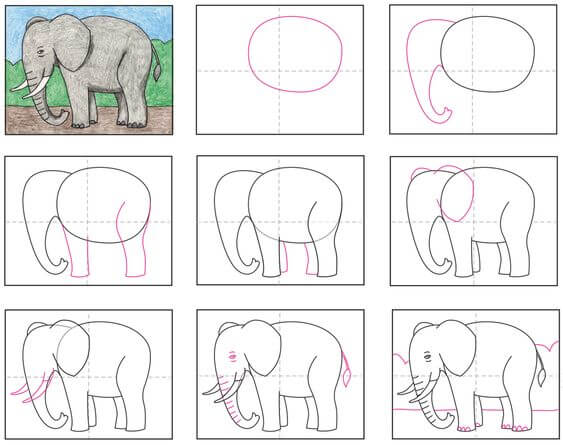 idée d'éléphant (13) dessin