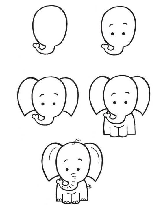 idée d'éléphant (20) dessin