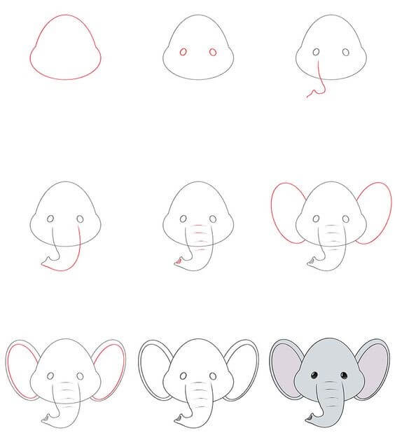 idée d'éléphant (21) dessin