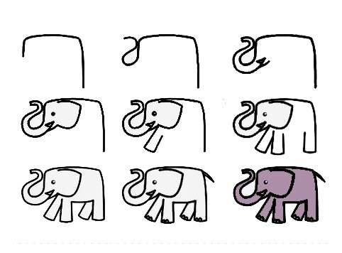 idée d'éléphant (27) dessin