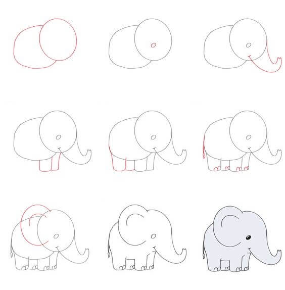idée d’éléphant (28) dessin