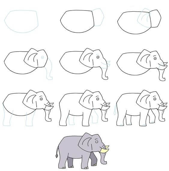 idée d'éléphant (29) dessin