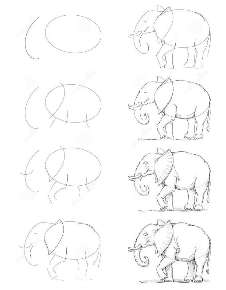 idée d'éléphant (30) dessin