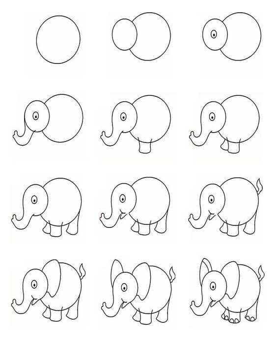 idée d'éléphant (31) dessin