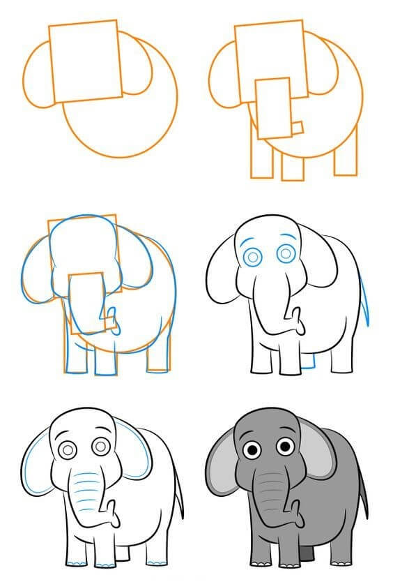 idée d’éléphant (34) dessin
