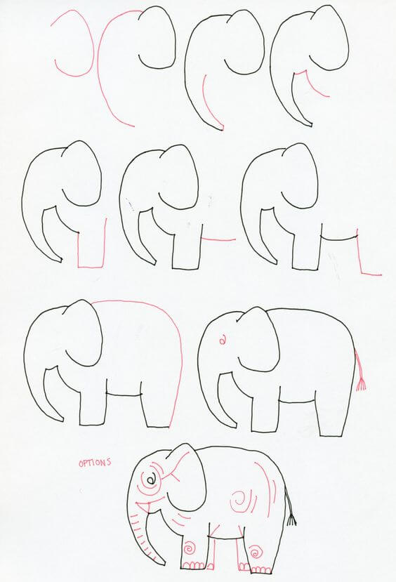 idée d'éléphant (45) dessin